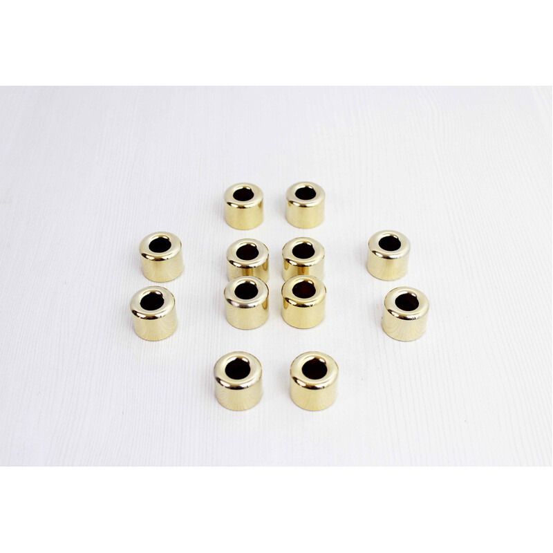 Set of 12 Scandinavian vintage brass candlesticks, 1970-1980