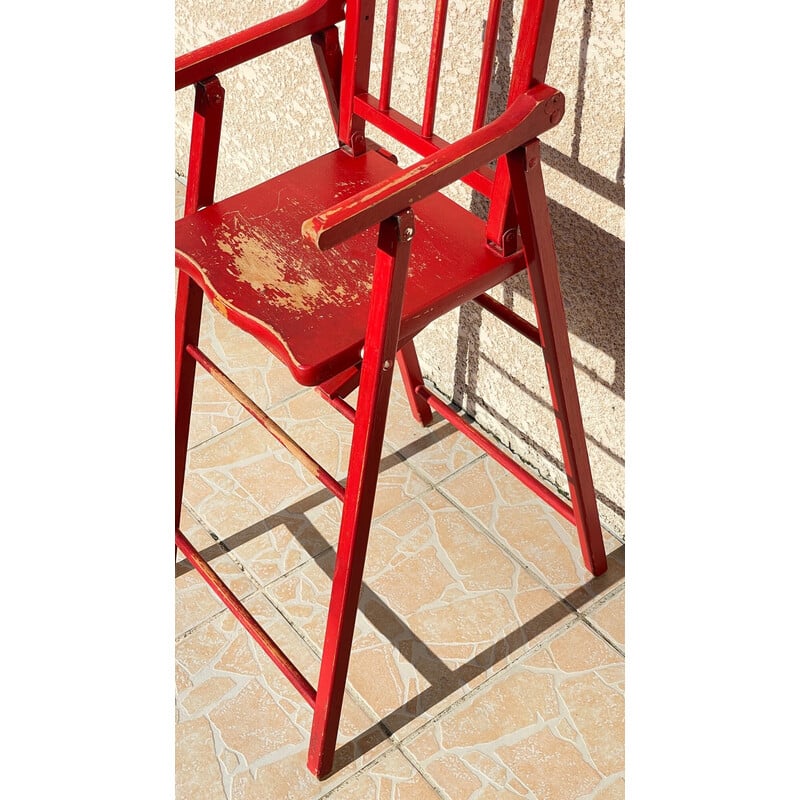 Vintage folding high chair for children