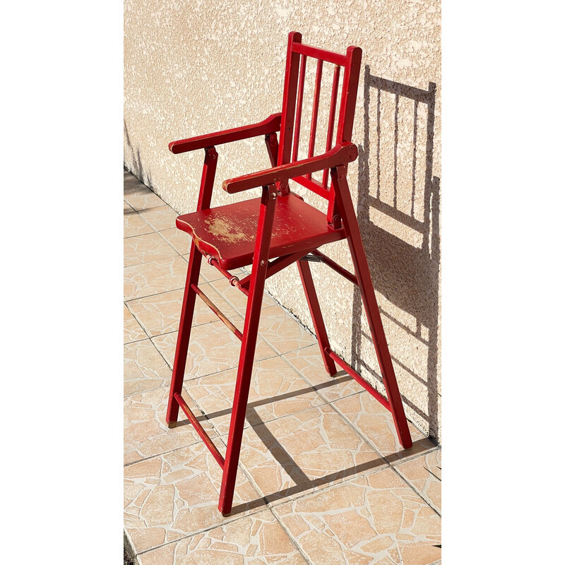 Vintage folding high chair for children