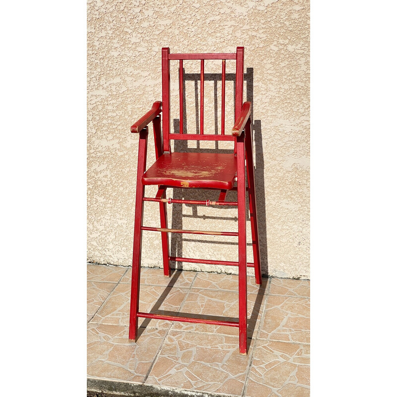 Vintage folding high chair for children