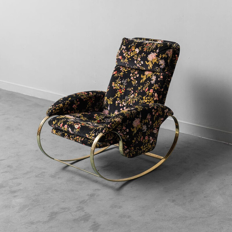 Vintage rocking armchair by Guido Faleschini, 1970s