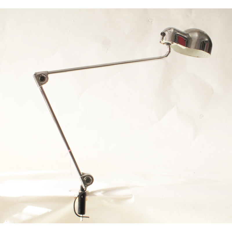 Clamp table light in chromed metal - 1970s