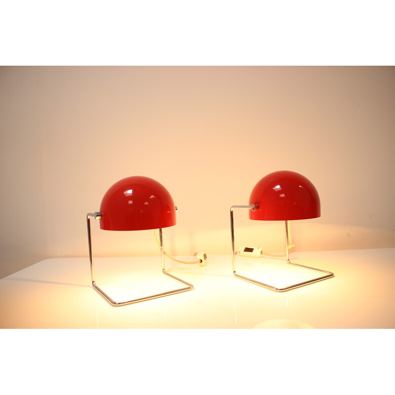 Pair of mid-century table lamps by Josef Hurka for Napako, Czechoslovakia 1960s