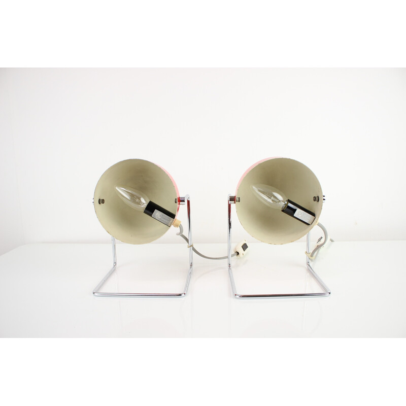 Pair of mid-century table lamps by Josef Hurka for Napako, Czechoslovakia 1960s