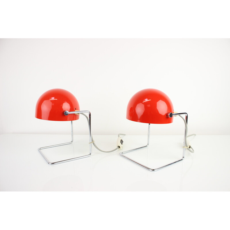Pair of mid-century table lamps by Josef Hurka for Napako, Czechoslovakia 1960s