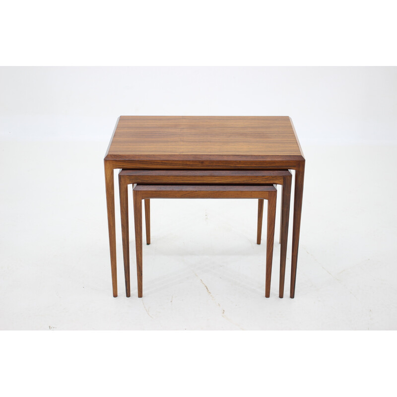 Tables gigognes vintage en palissandre de Johannes Andersen pour Cfc Christensen de Silkeborg, Danemark 1960