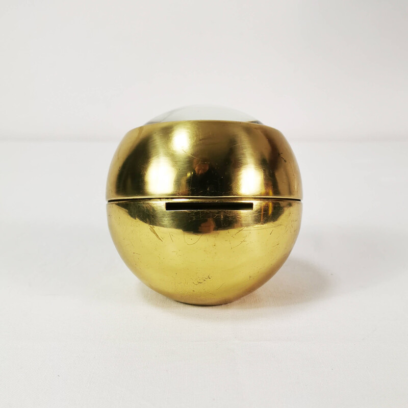 Vintage brass piggy bank by Carl Aubock, Austria 1950s