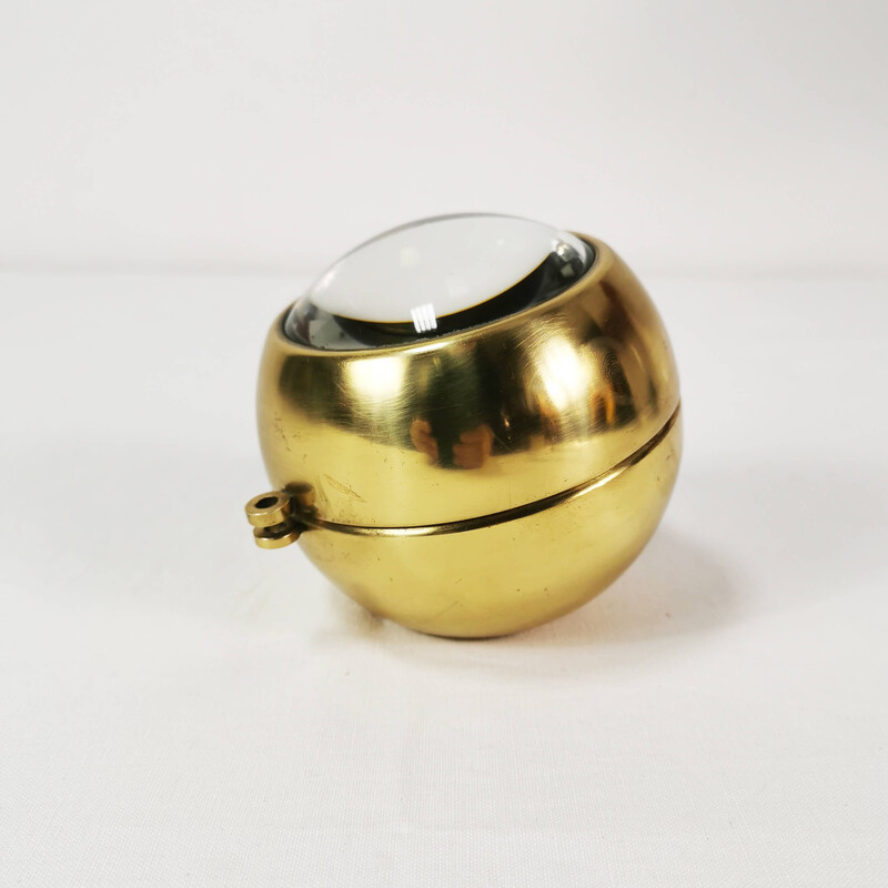 Vintage brass brass piggy bank de Carl Aubock, Áustria 1950s