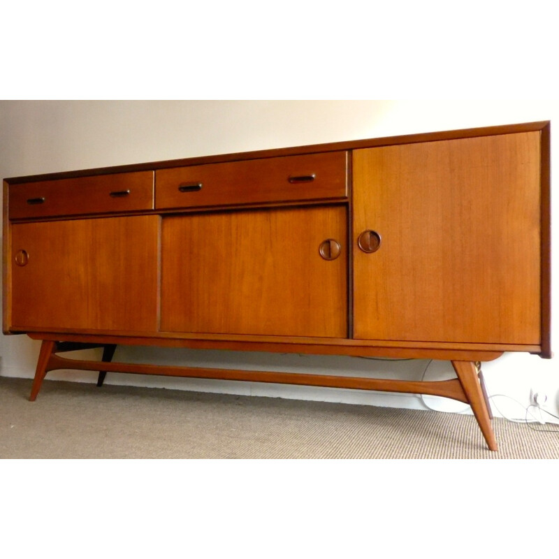 Vintage teak sideboard, Louis VAN TEEFFELEN - 1950s