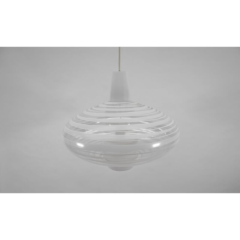 Vintage glass pendant lamp "Bari" by Aloys F. Gangkofner for Peill and Putzler, Germany 1960s