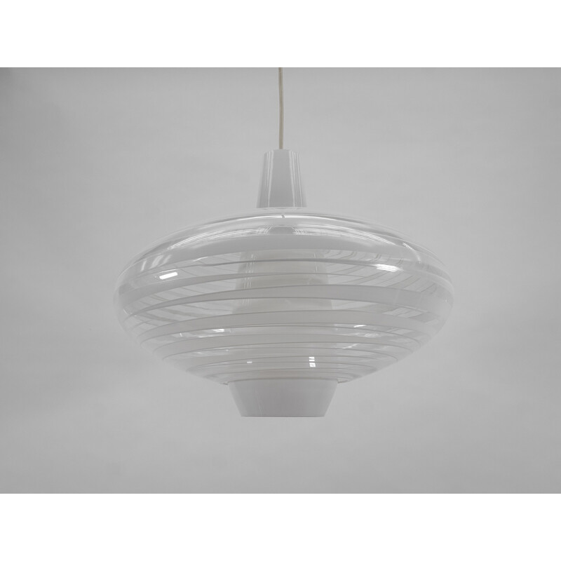 Vintage glass pendant lamp "Bari" by Aloys F. Gangkofner for Peill and Putzler, Germany 1960s