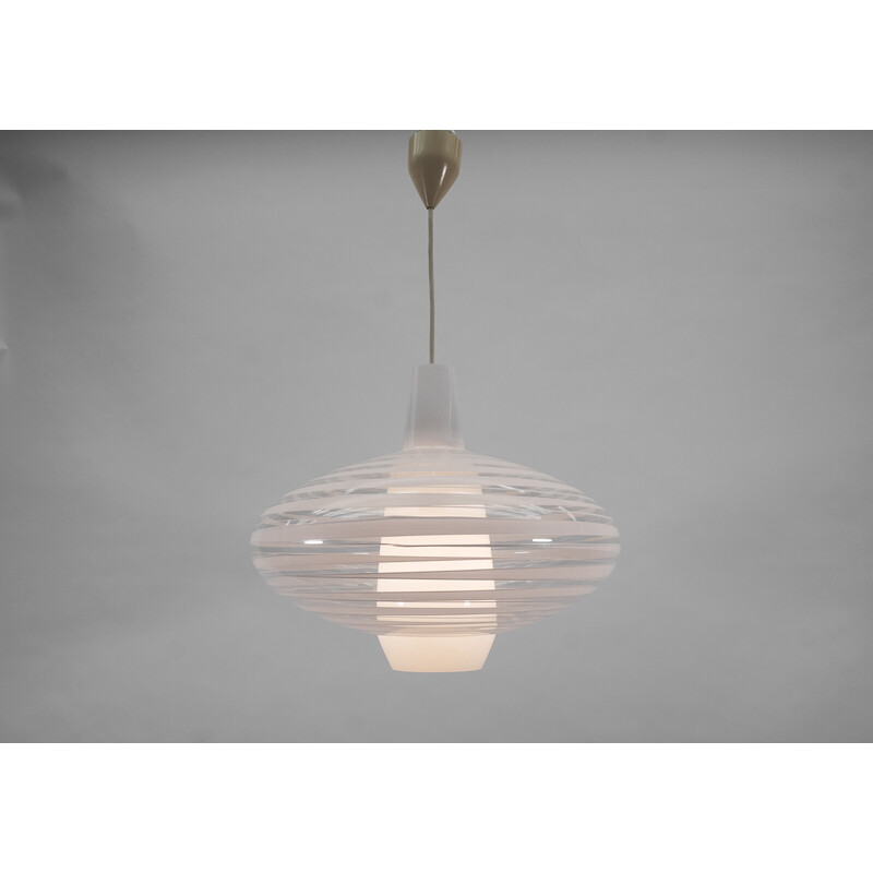 Vintage glass pendant lamp "Bari" by Aloys F. Gangkofner for Peill and Putzler, Germany 1960s