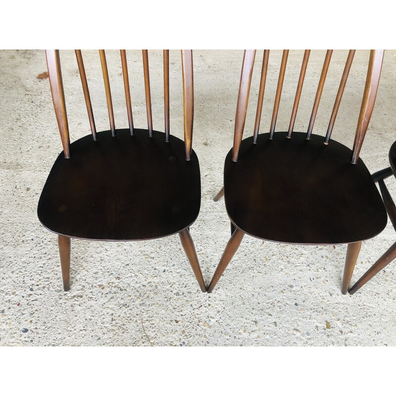 Ensemble de 4 chaises vintage Ercol par Lucian Ercolani, 1960