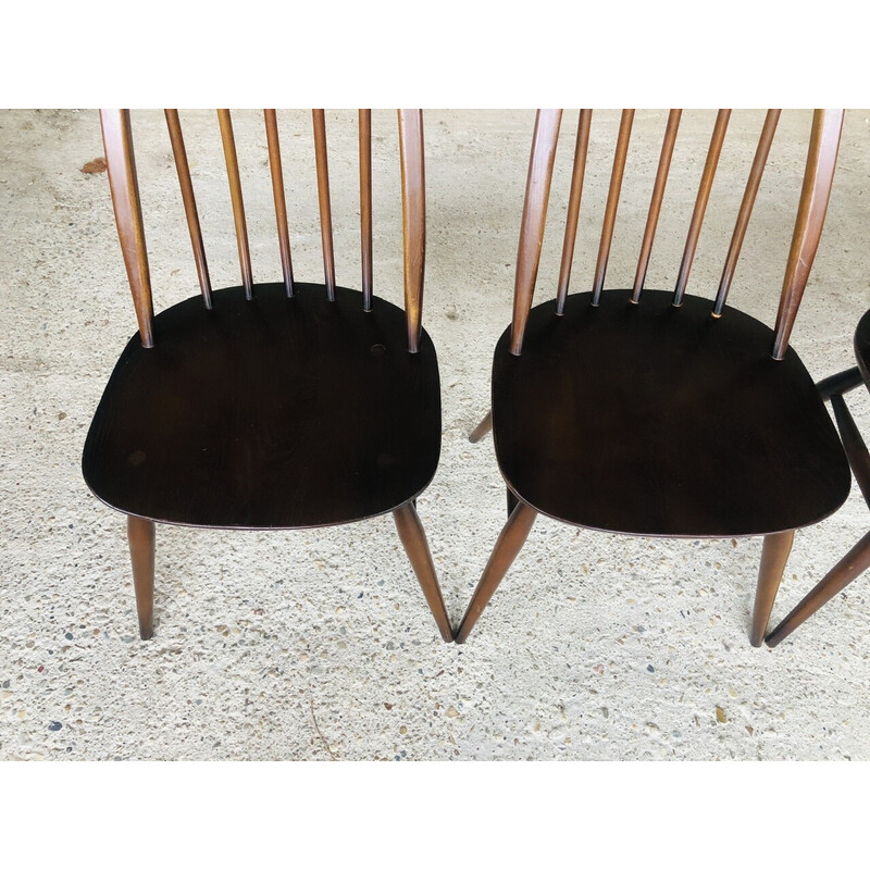 Set of 4 vintage Ercol chairs by Lucian Ercolani, 1960