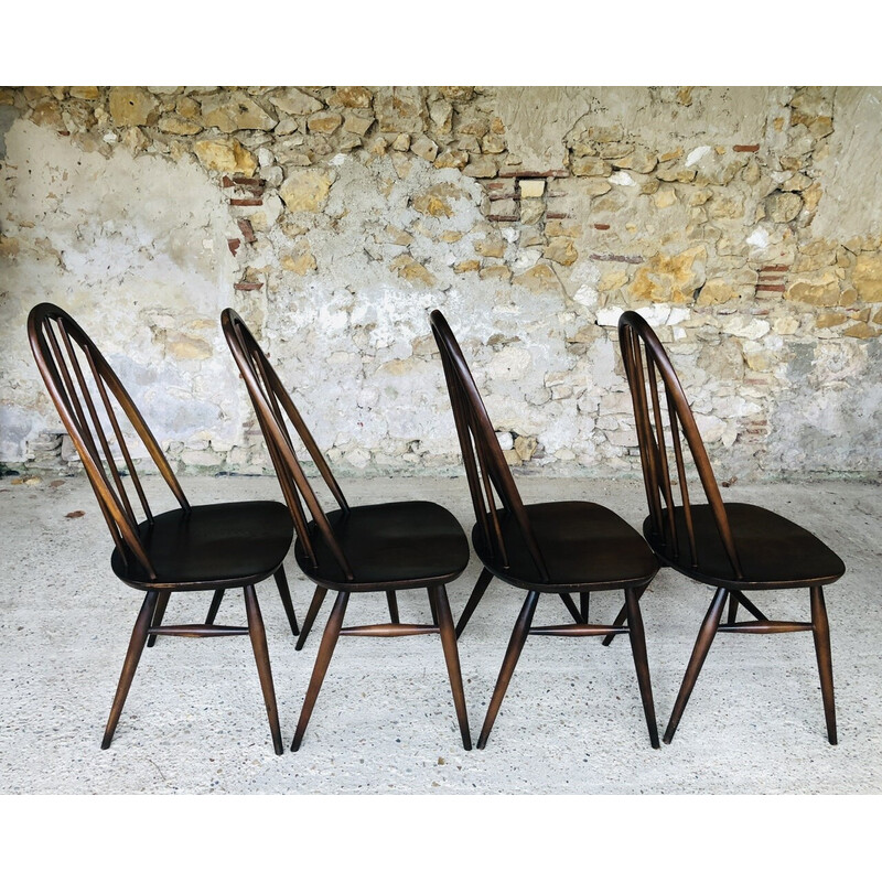 Conjunto de 4 cadeiras Ercol vintage de Lucian Ercolani, 1960