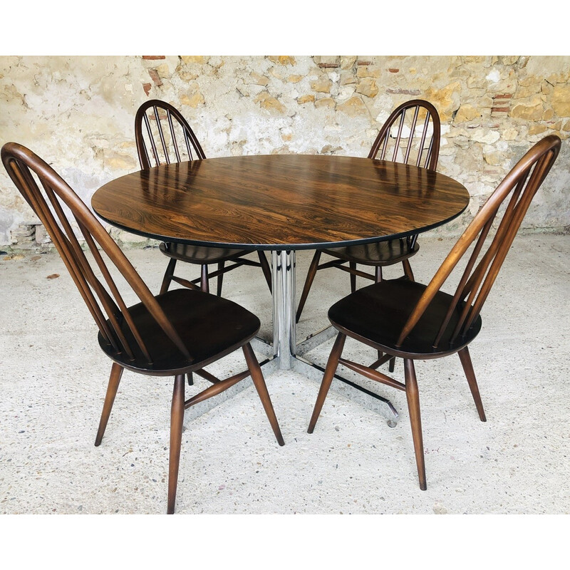 Set of 4 vintage Ercol chairs by Lucian Ercolani, 1960