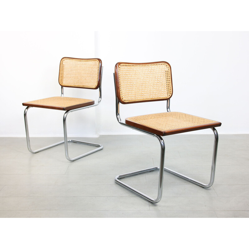 Pareja de sillas Cesca B32 vintage de Marcel Breuer