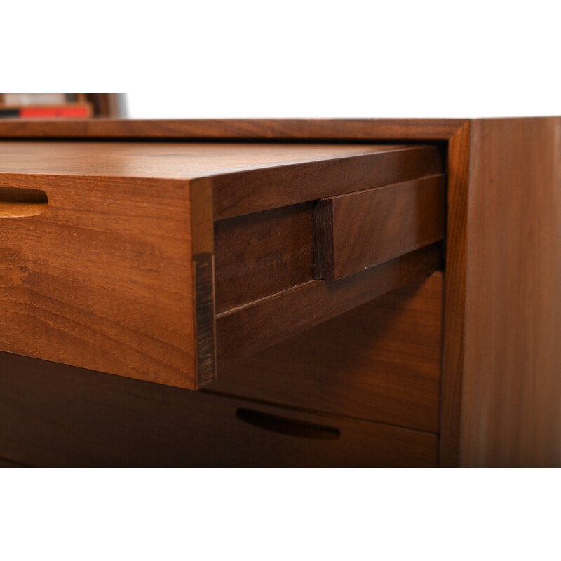 Vintage chest of drawers in teak by Ib Kofod-Larsen for Brande Møbelfabrik, Denmark 1960s