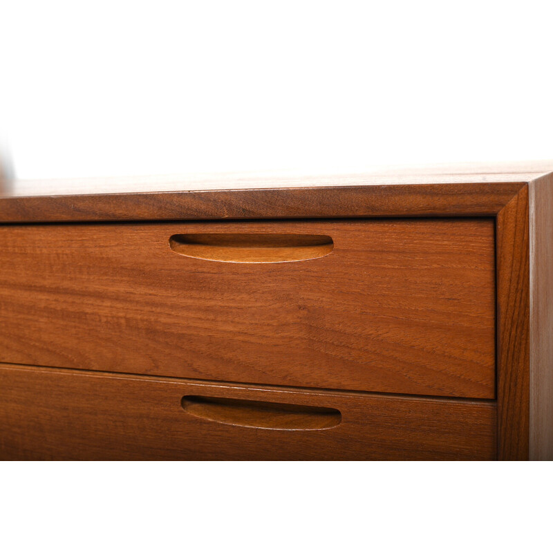 Vintage chest of drawers in teak by Ib Kofod-Larsen for Brande Møbelfabrik, Denmark 1960s