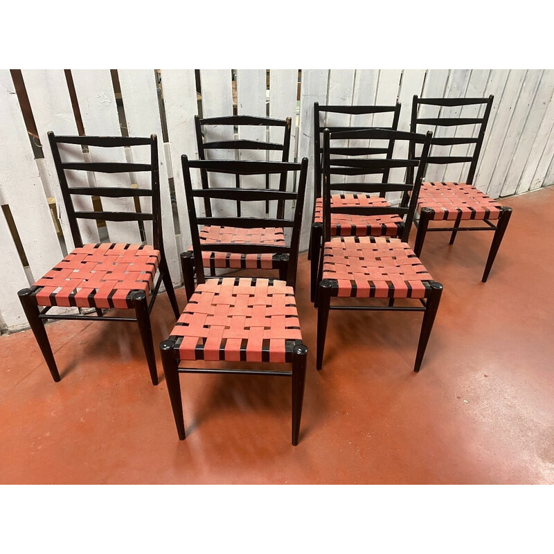 Set of 6 vintage chairs by Cees Braakman for Pastoe, Holland 1960