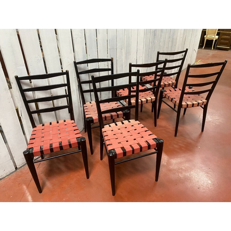 Set of 6 vintage chairs by Cees Braakman for Pastoe, Holland 1960