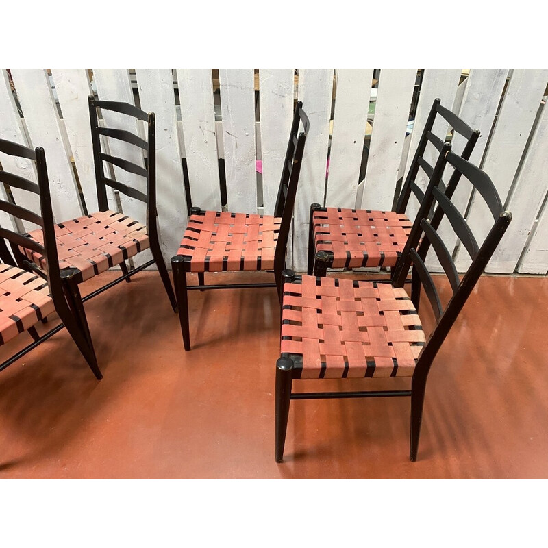 Lot de 6 chaises vintage par Cees Braakman pour Pastoe, Hollande 1960