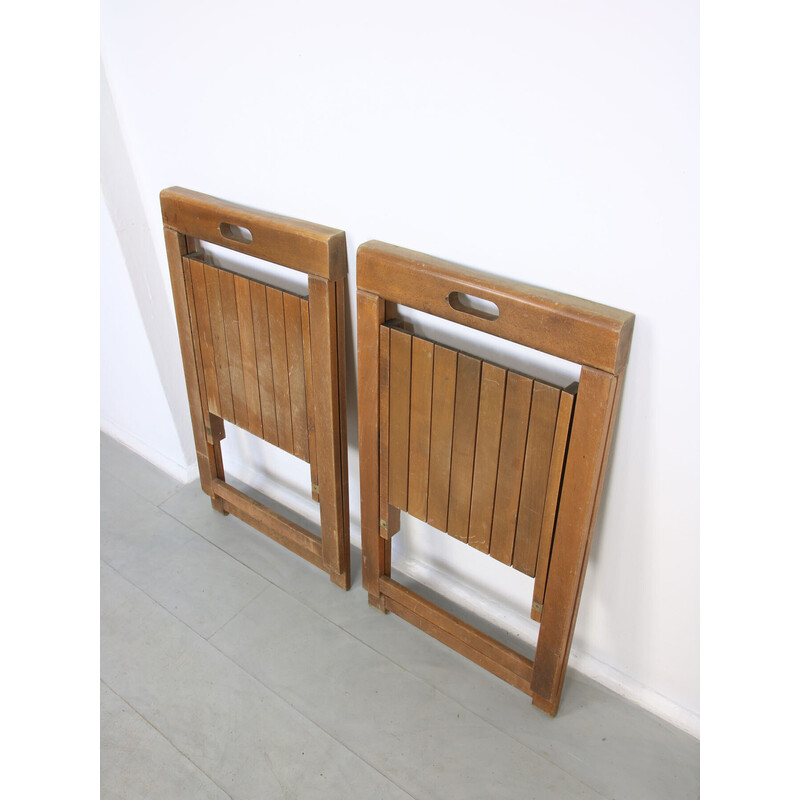 Paire de chaises pliantes vintage Trieste par Aldo Jacober