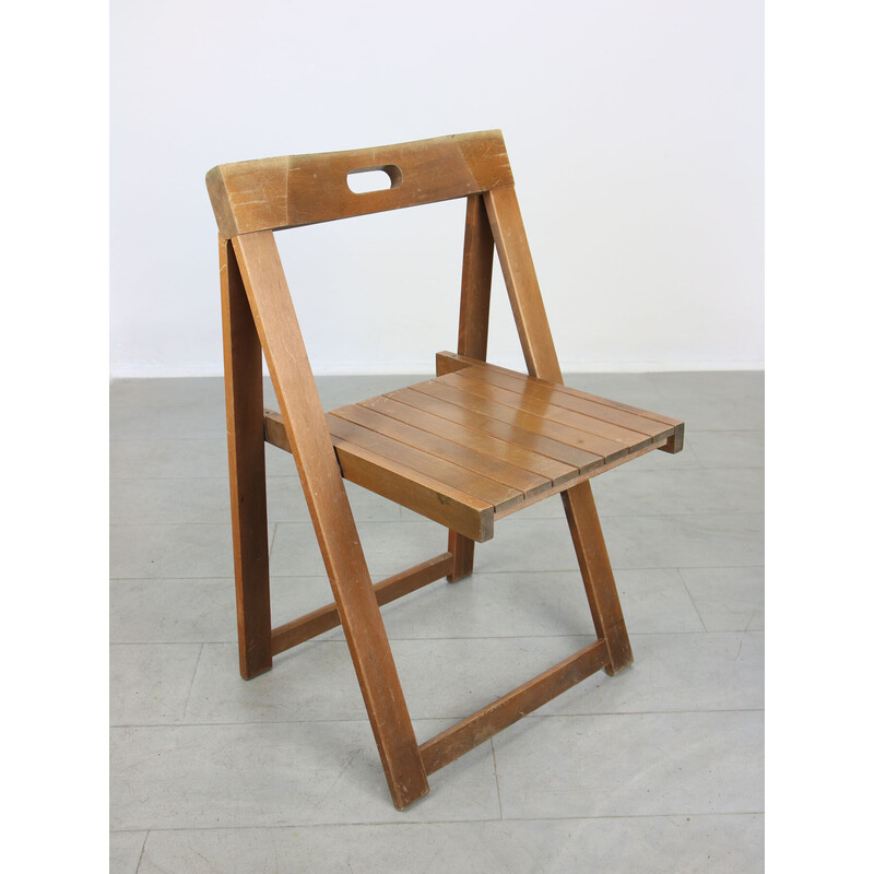 Pair of vintage Trieste folding chairs by Aldo Jacober