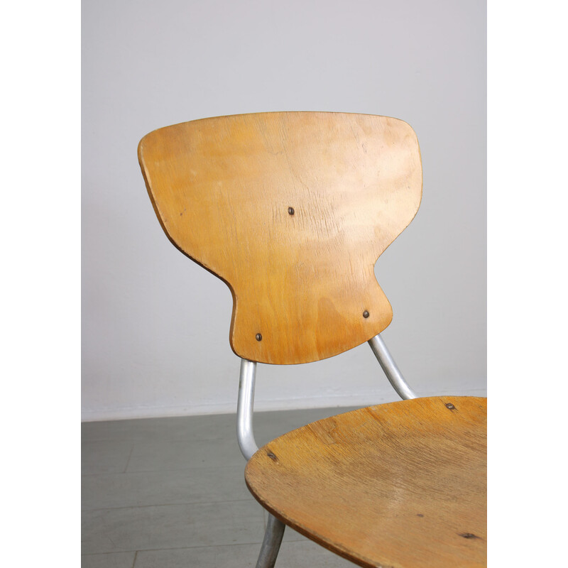 Pair of mid-century plywood chairs by Niko Kralj