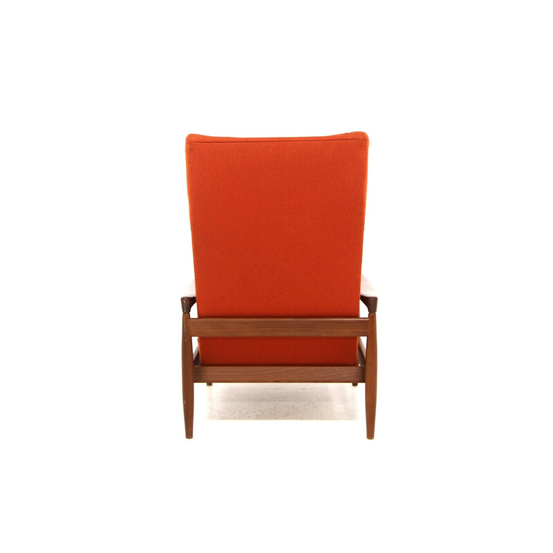 Vintage-Sessel "Kolding" aus Teakholz und Stoff von Erik Wørtz für Möbel-Ikea, Schweden 1960