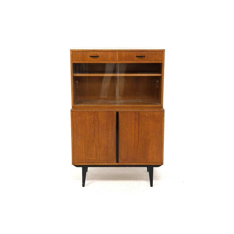 Vintage teak and beech cabinet for Bräntorps, Sweden 1960s