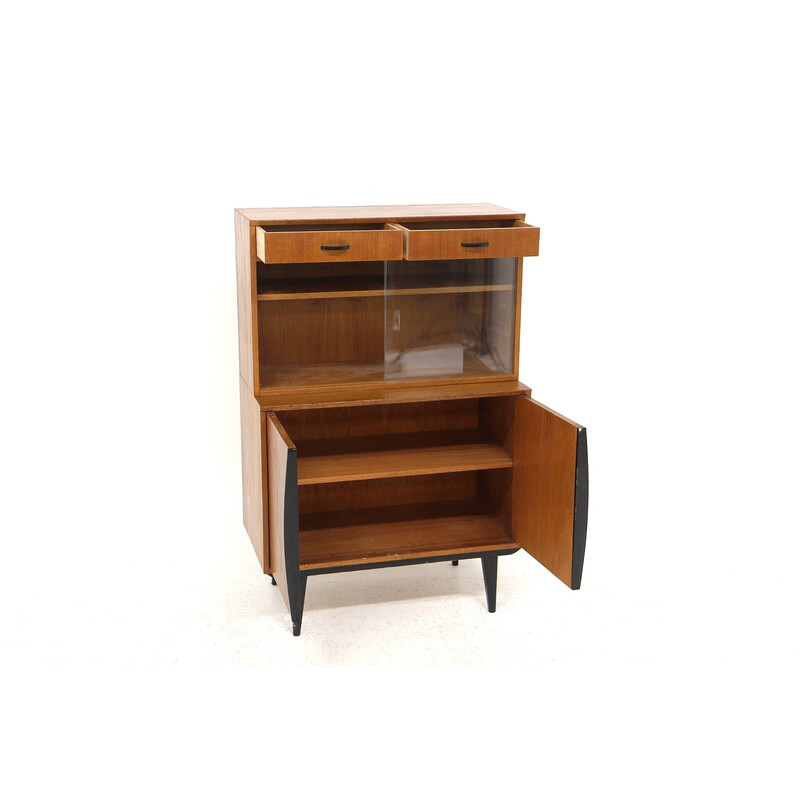 Vintage teak and beech cabinet for Bräntorps, Sweden 1960s