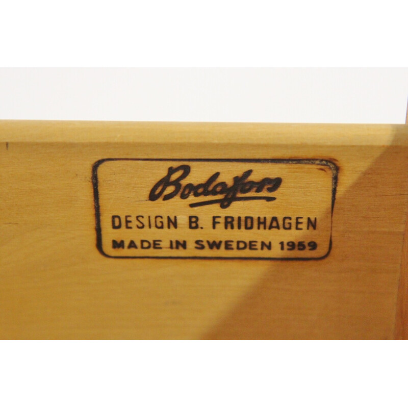 Vintage teak chest of drawers by Bertil Fridhagen for Bodafors, Sweden 1960