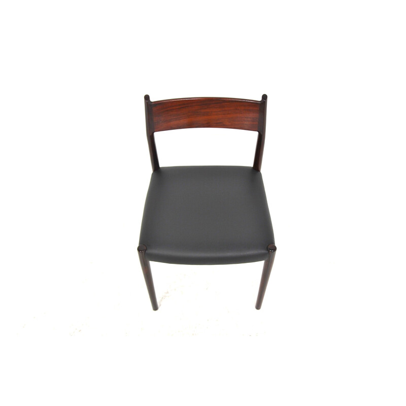 Vintage rosewood and leather chair by Arne Vodder for Sibast Furniture, Sweden 1960