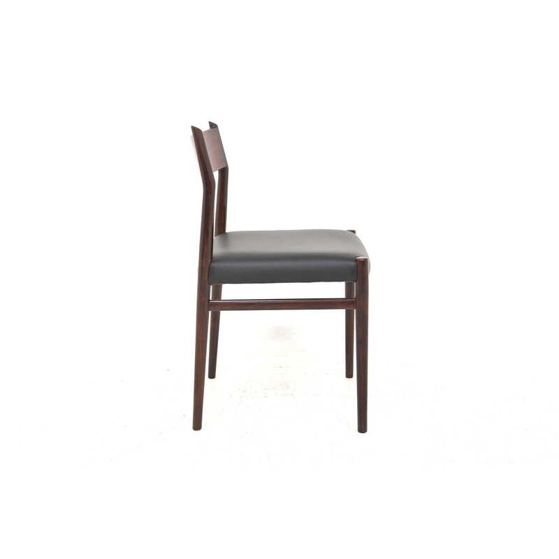 Vintage-Stuhl aus Palisander und Leder von Arne Vodder für Sibast Furniture, Schweden 1960