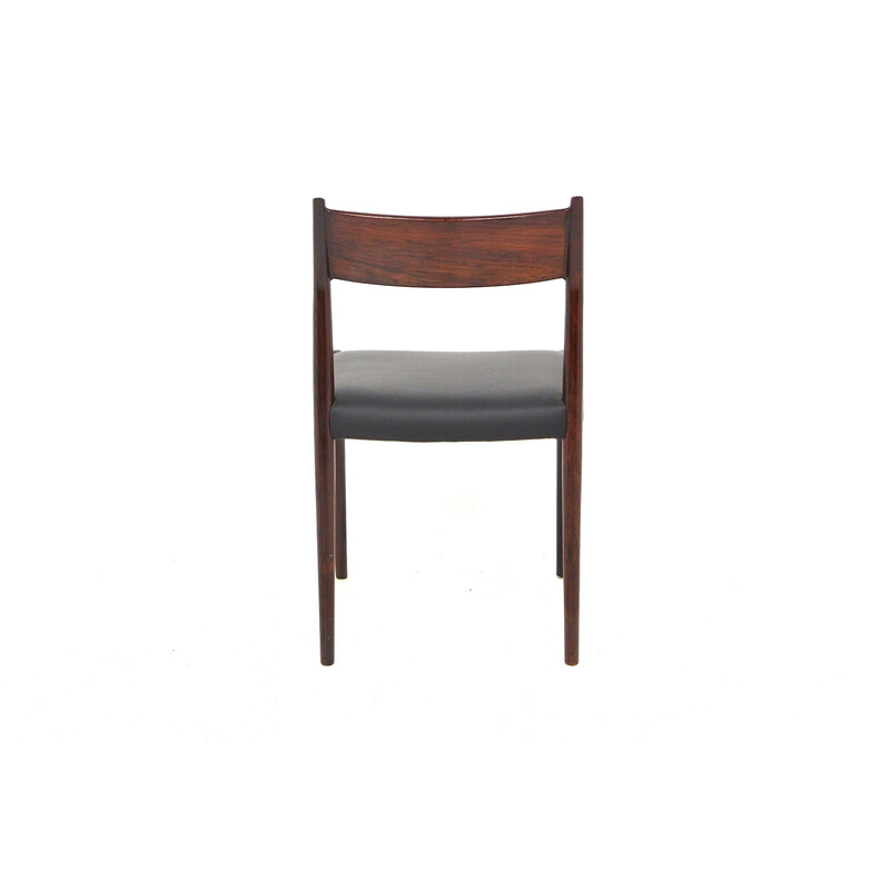 Vintage rosewood and leather chair by Arne Vodder for Sibast Furniture, Sweden 1960