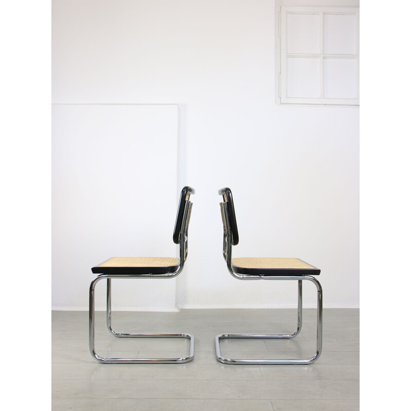 Chaise vintage noire B32 Cesca de Marcel Breuer, 1990