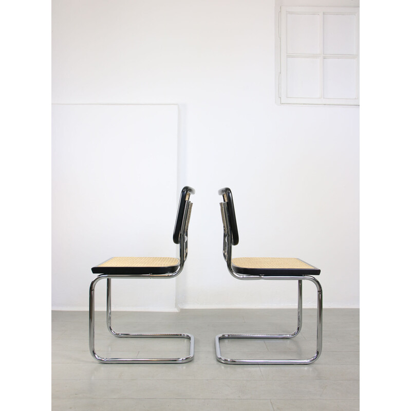 Vintage black B32 Cesca chair by Marcel Breuer, 1990s