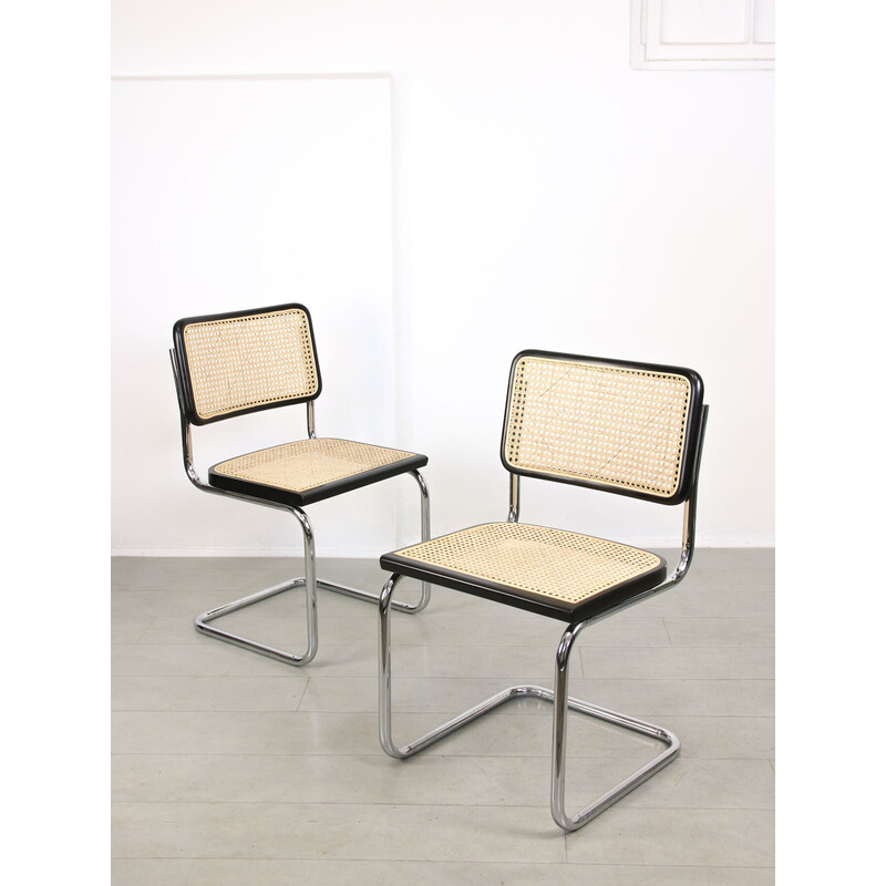 Vintage black B32 Cesca chair by Marcel Breuer, 1990s