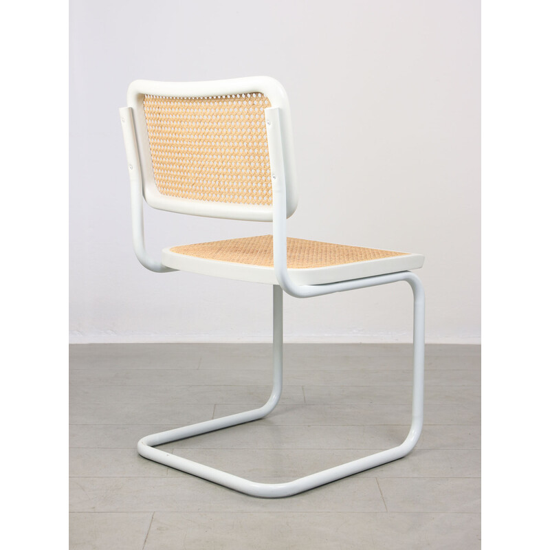 Vintage witte B32 Cesca stoel van Marcel Breuer, 1990