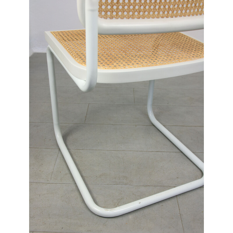 Vintage witte B32 Cesca stoel van Marcel Breuer, 1990