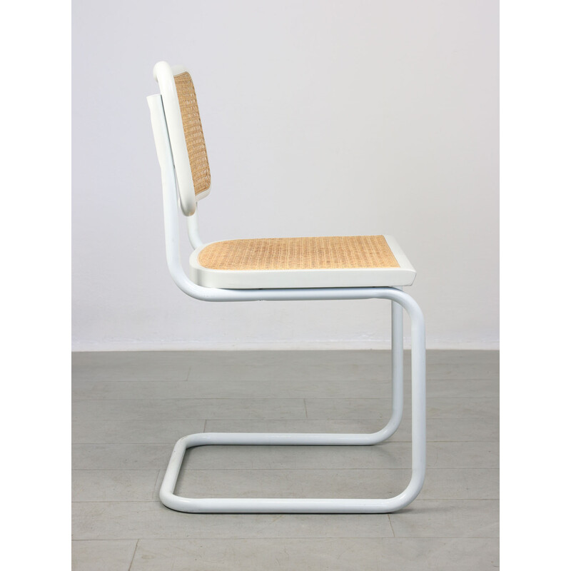 Vintage white B32 Cesca chair by Marcel Breuer, 1990s