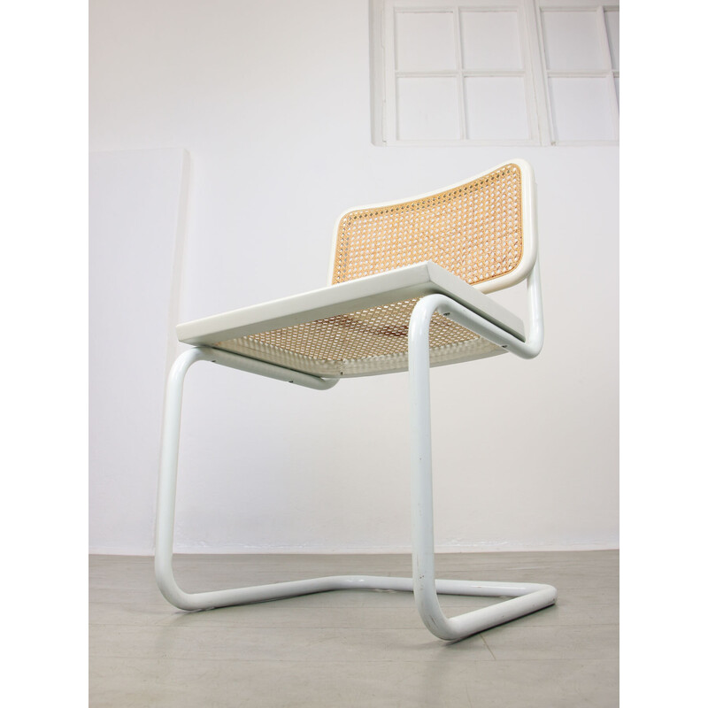 Vintage white B32 Cesca chair by Marcel Breuer, 1990s