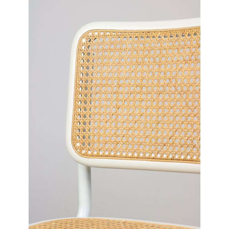 Vintage white B32 Cesca chair by Marcel Breuer, 1990s