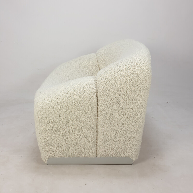 Vintage Groovy F598 armchair in wool by Pierre Paulin for Artifort, 1980s