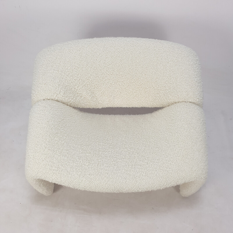 Vintage Groovy F598 armchair in wool by Pierre Paulin for Artifort, 1980s