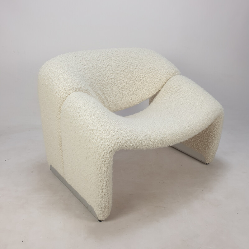 Vintage Groovy F598 Sessel aus Wolle von Pierre Paulin für Artifort, 1980er Jahre