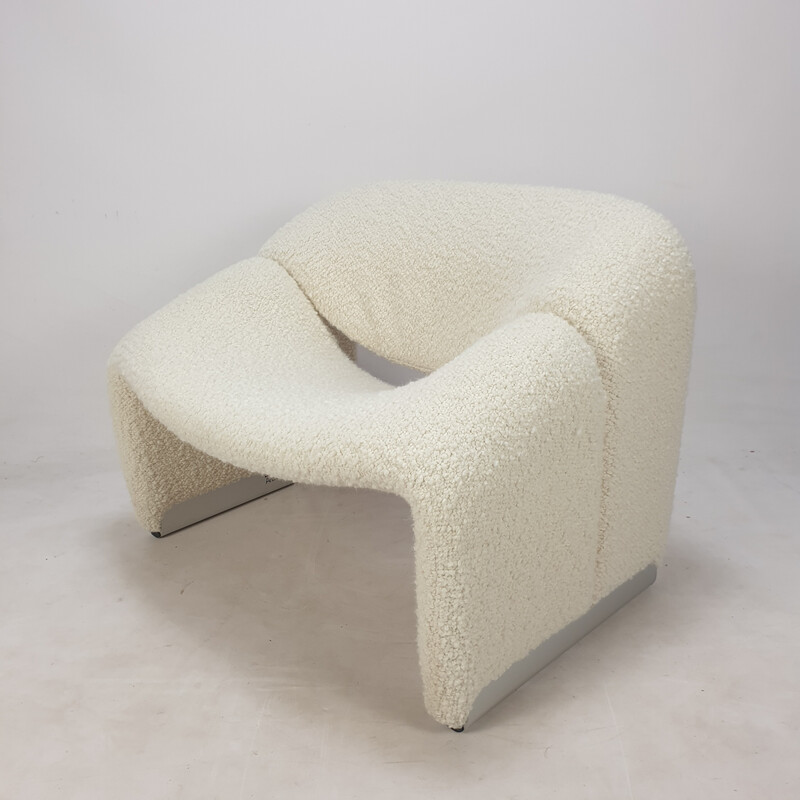 Vintage Groovy F598 fauteuil in wol van Pierre Paulin voor Artifort, 1980