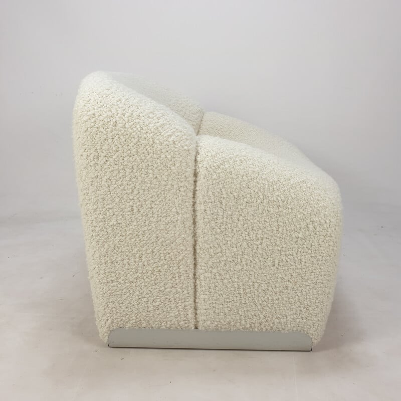 Vintage Groovy F598 armchair in wool by Pierre Paulin for Artifort, 1980s