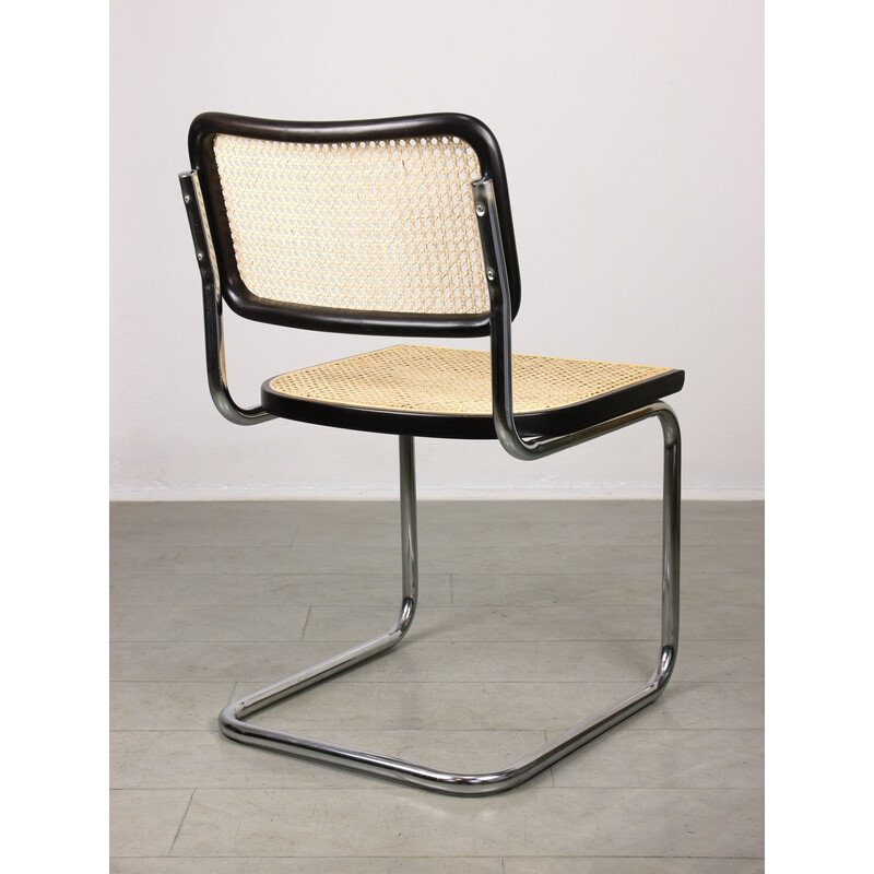 Cadeira preta Vintage B32 Cesca de Marcel Breuer, 1980s